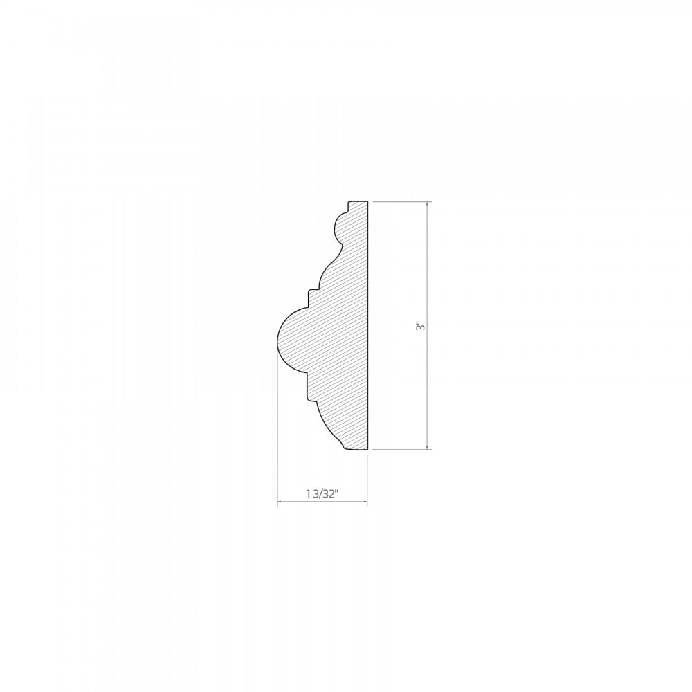 Leader 2.4m White Primed Dado Rail (120100) - Image 2