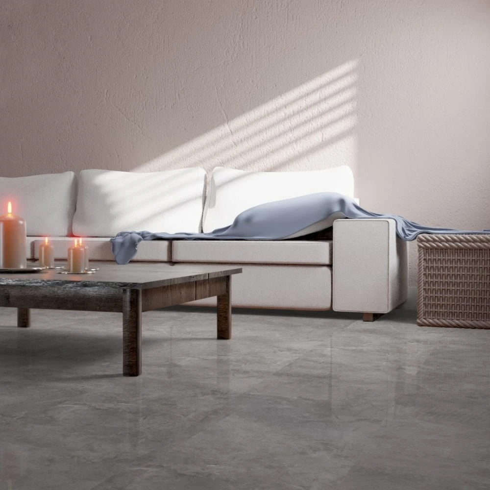 Liberty Floors Agios Cinzento - Lustre Stone 8mm High Gloss Laminate Flooring (225701) - Image 3