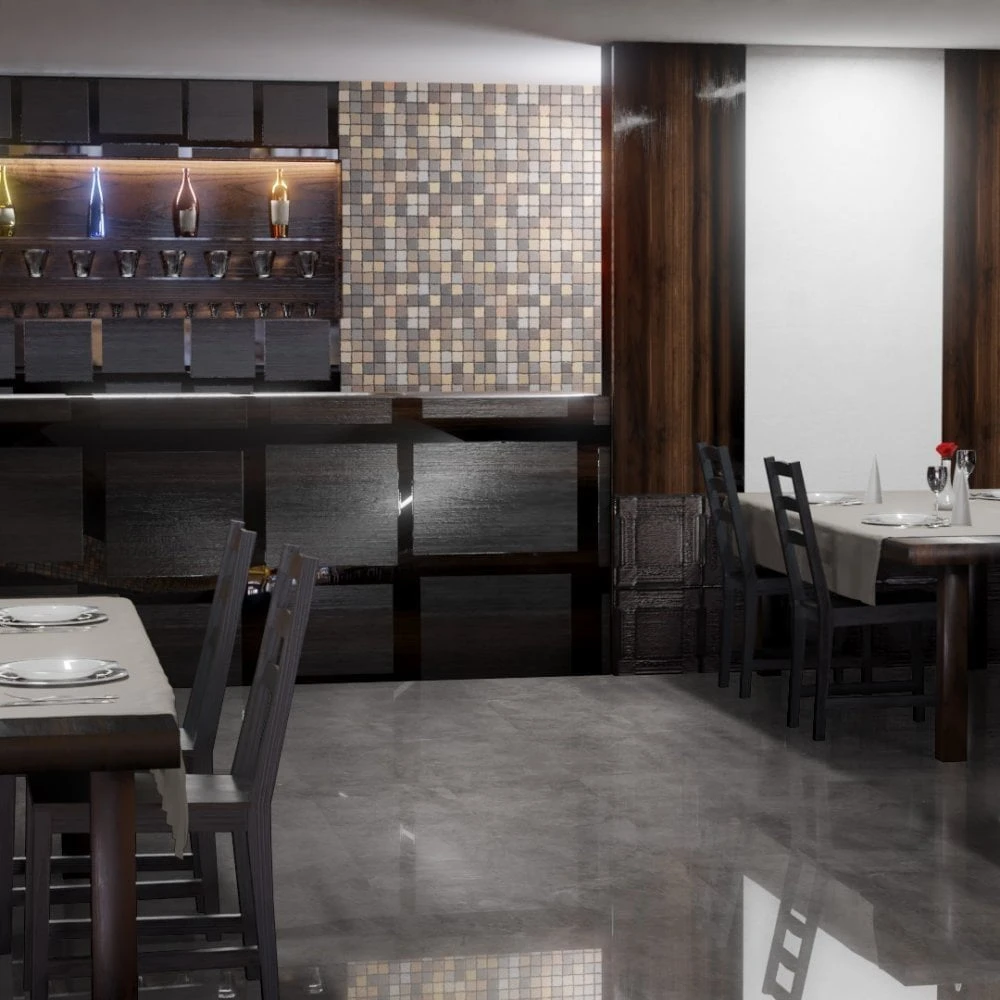 Liberty Floors Agios Cinzento - Lustre Stone 8mm High Gloss Laminate Flooring (225701) - Image 5