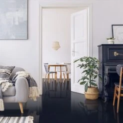 Liberty Floors Black - Lustre Flawless 8mm Laminate Flooring (183655)