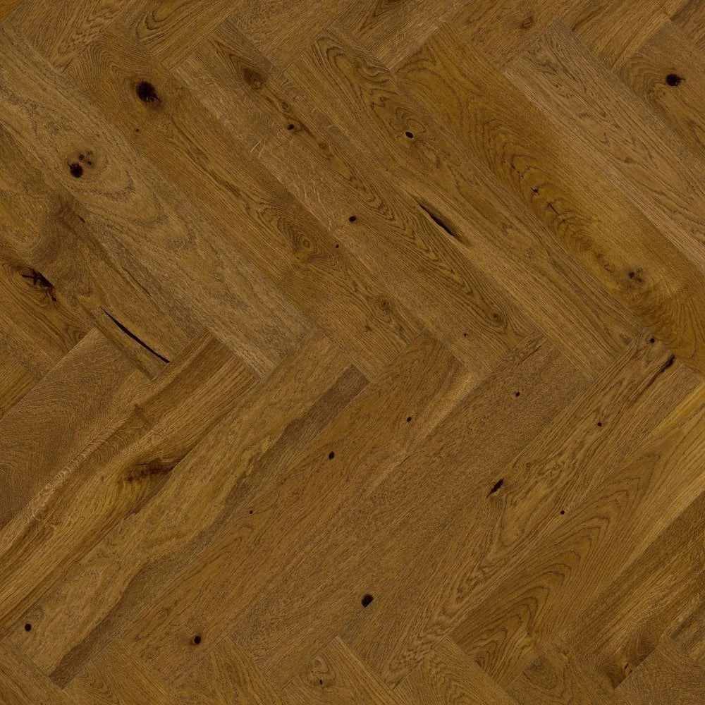 Liberty Floors Bourbon Oak - Manor Herringbone Parquet 14mm Engineered Real Wood Flooring (284293) - Image 2