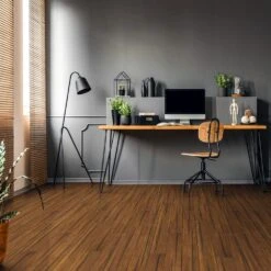 Liberty Floors Carbonised Strand Woven Bamboo - Rustic 14mm Solid Real Wood Flooring (300862)