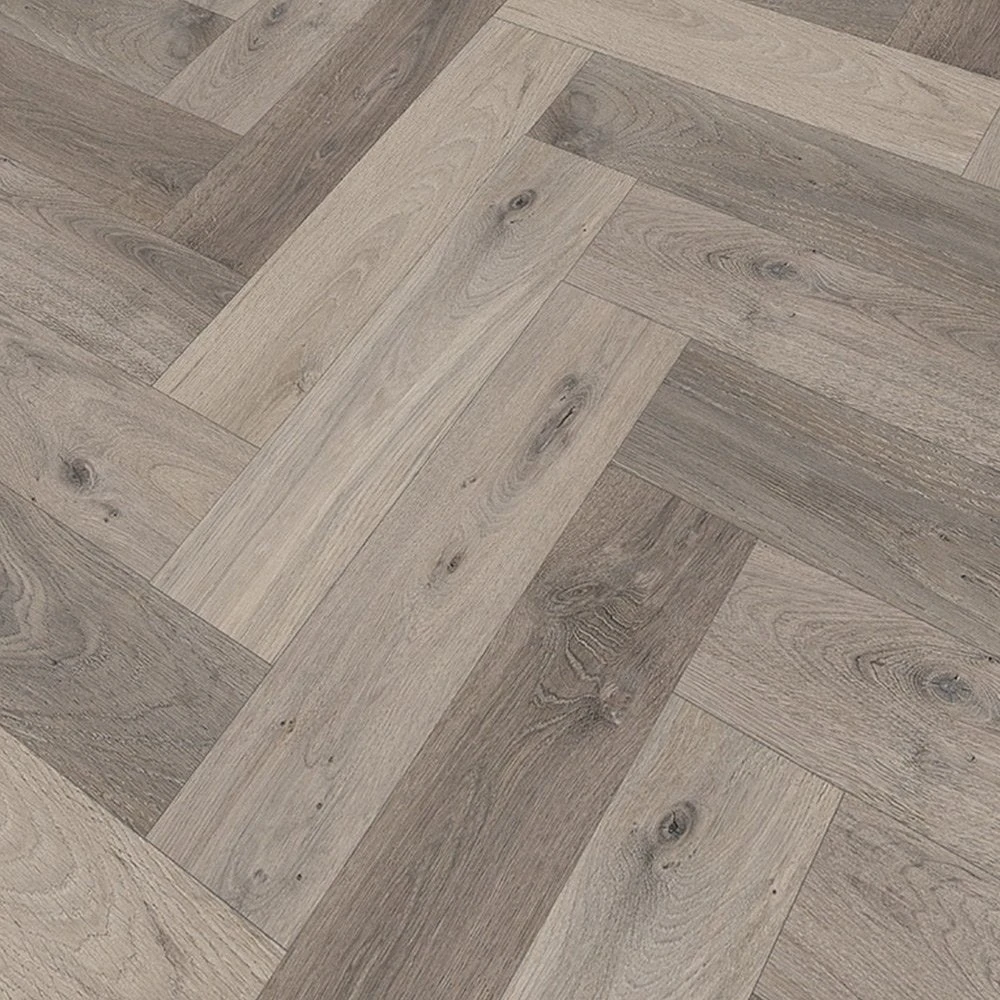 Liberty Floors Grey Oak - Herringbone SPC 5.5mm Rigid Core Vinyl Flooring (219442) - Image 2