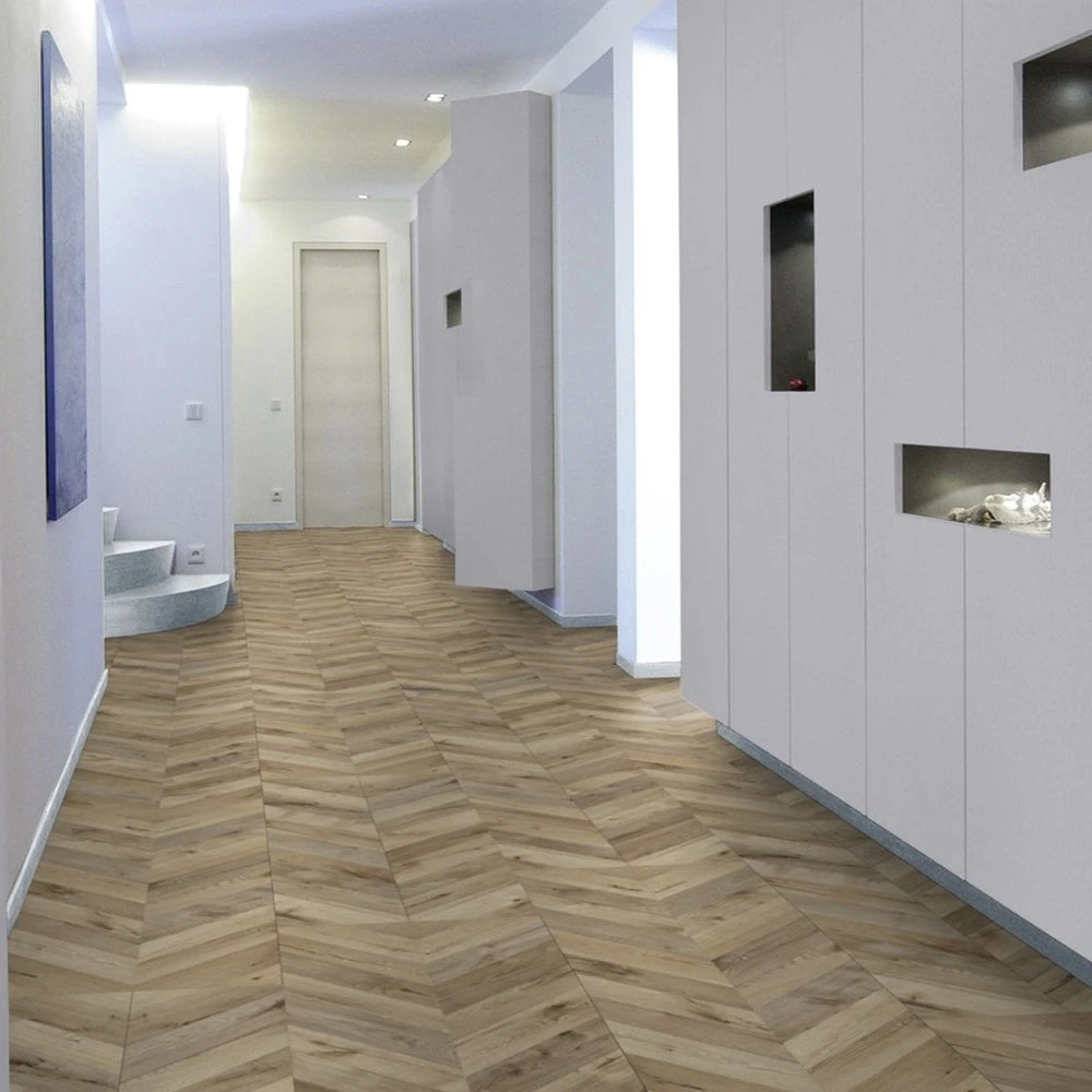 Kaindl Fortress Rochester Oak - Chevron Parquet 8mm Laminate Flooring (333483) - Image 7