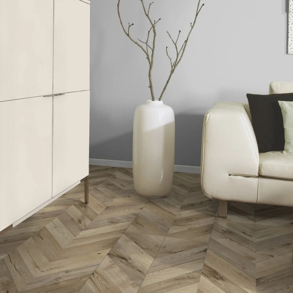Kaindl Fortress Rochester Oak - Chevron Parquet 8mm Laminate Flooring (333483) - Image 8