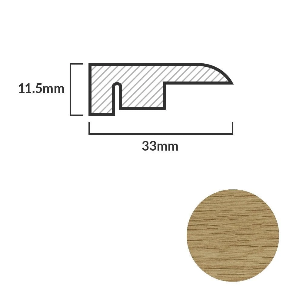 Leader Light Oak Laminate End Profile Door Bar (1m) - Image 2