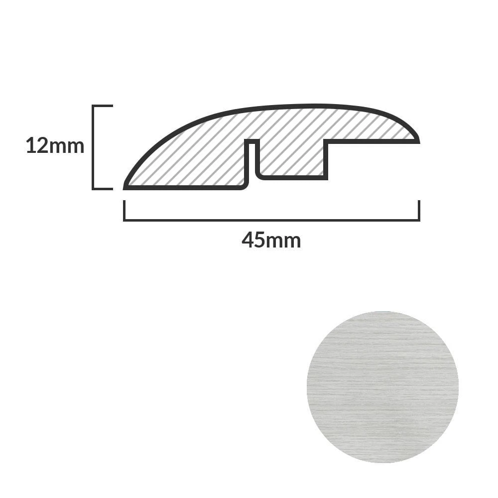 Leader Off-White Laminate Adapting Profile Door Bar (1m) - Image 2