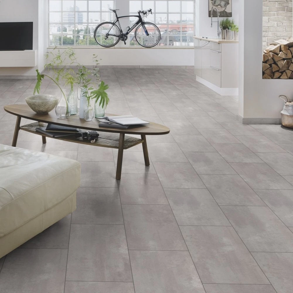 Krono Original Pearl Grey - Impressions 8mm Laminate Flooring (249793) - Image 2
