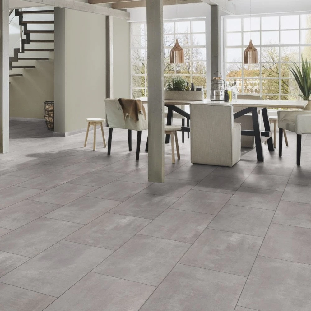 Krono Original Pearl Grey - Impressions 8mm Laminate Flooring (249793) - Image 4