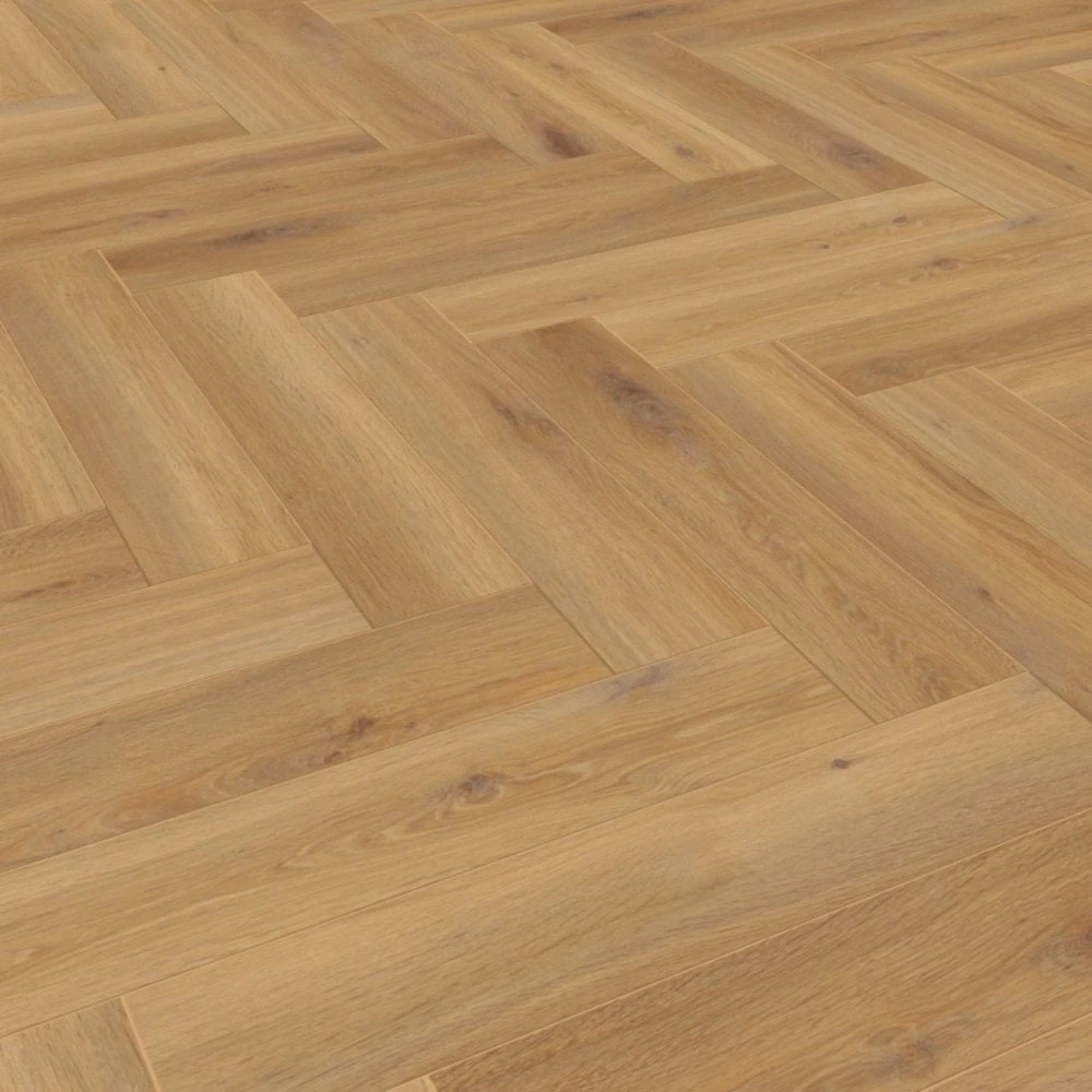 Kronotex Pisa Oak - Herringbone 8mm Laminate Flooring (222941) - Image 2