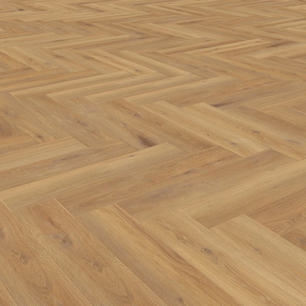 Kronotex Pisa Oak - Herringbone 8mm Laminate Flooring (222941) - Image 3