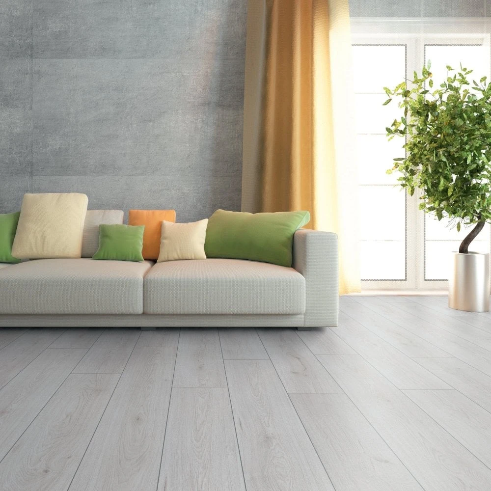 Kronotex Trend Oak White - Advanced 8mm Laminate Flooring (219521) - Image 4